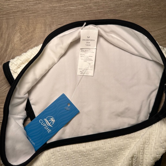 Cupshe White Ribbed Bikini Bottoms - Picture 7 of 8